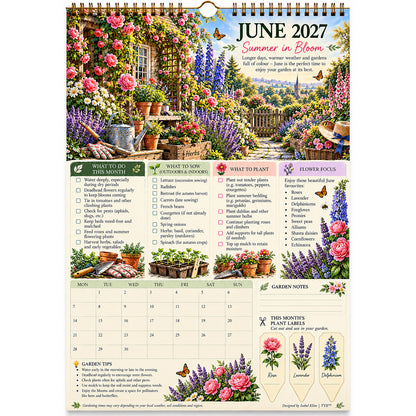 2027 Four Seasons Gardening Calendar & Monthly Planner