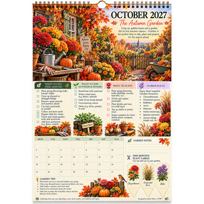 2027 Four Seasons Gardening Calendar & Monthly Planner