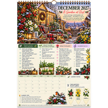 2027 Four Seasons Gardening Calendar & Monthly Planner