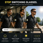 🕶️ Photochromic Safety Glasses – Indoor & Outdoor Impact Protection