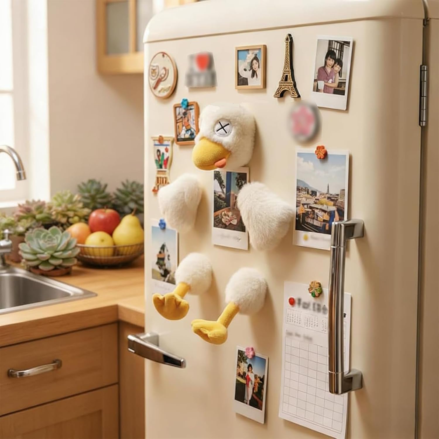 Magnetic Rage Duck, Detachable Duck Plush Toy with a Plush Knife