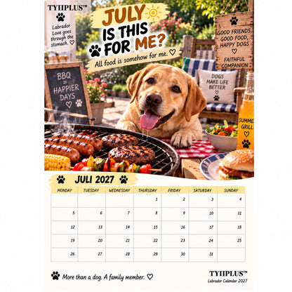 Labrador Calendar 2027 – Funny 12-Month Wall Calendar for Labrador Lovers & Dog Owners