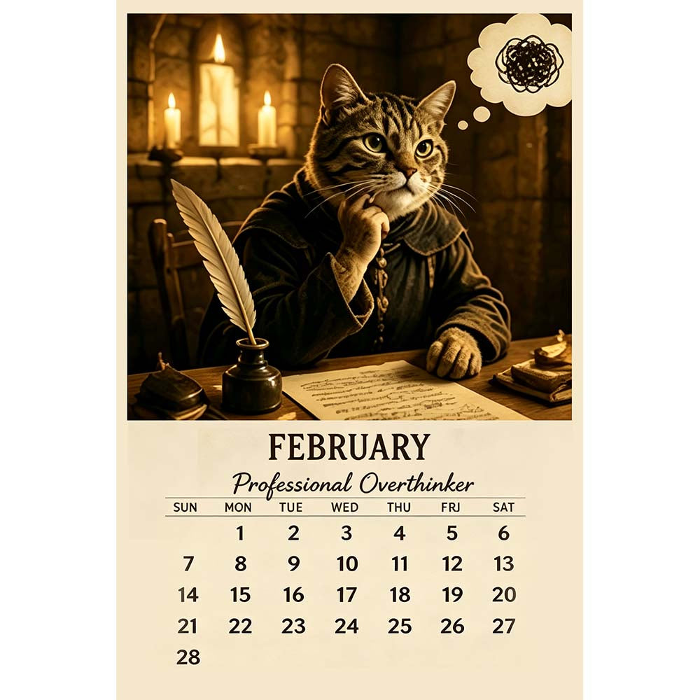 🐱2027 Medieval Cats Doing Modern Jobs Calendar