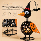 🐦🎃Wrought Iron Crow and Pumpkin Ornament