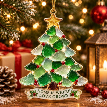 🎄🌊 Sea Glass Christmas Blessing Ornaments