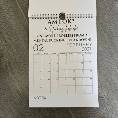 Fuck It Calendar 2027, Funny Sweary Wall Calendar