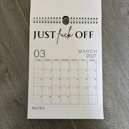 Fuck It Calendar 2027, Funny Sweary Wall Calendar
