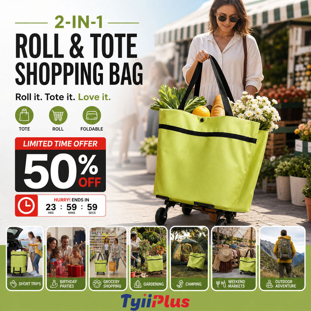 🔥HOT SALE 50% OFF🔥Foldable 2-in-1 Shopping Bag