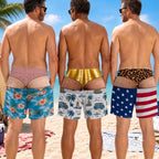 Men’s Novelty Prank Swim Trunks – Funny Beach Shorts for Summer & Parties