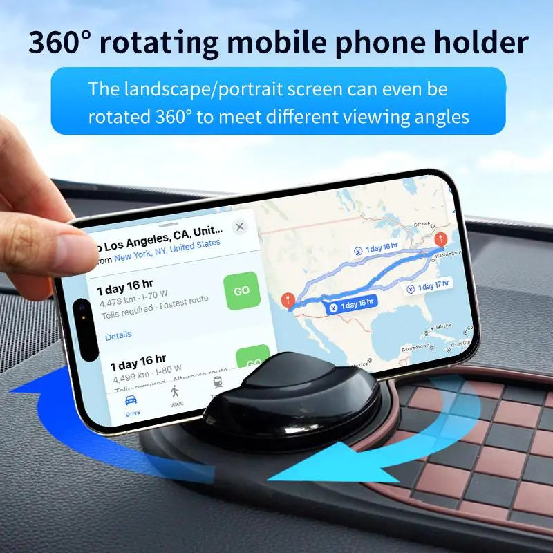 Universal Anti-Slip Car Dashboard Mat with 360° Rotating Phone Holder