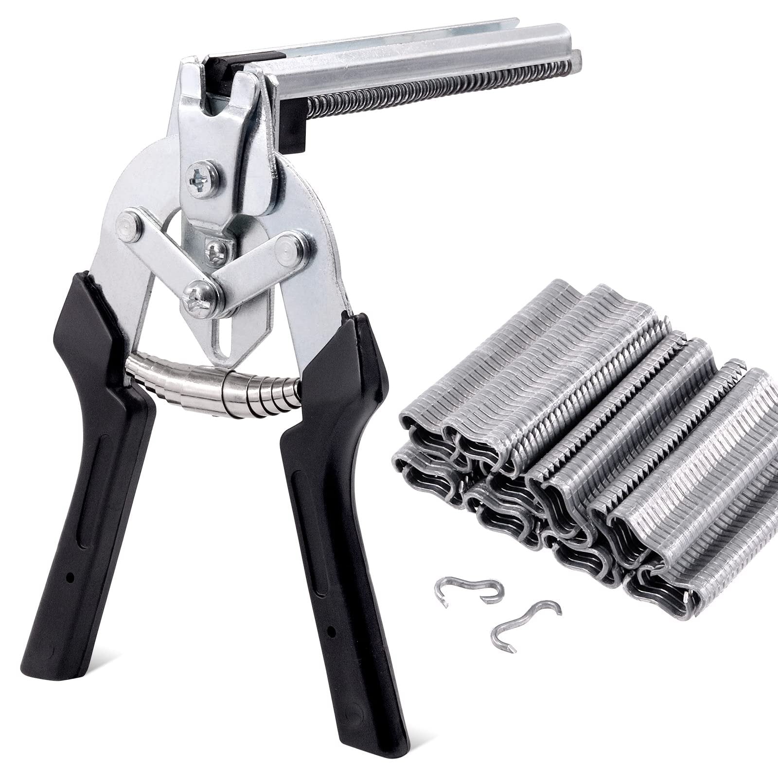 M Type Hog Ring Pliers Kit – Semi-Automatic Spring-Loaded High-Efficiency Cage & Fence Repair Tool