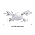 🌀E26/E27 Socket Ceiling Fan Light – 2-in-1 LED Light & Quiet Fan with Remote Control