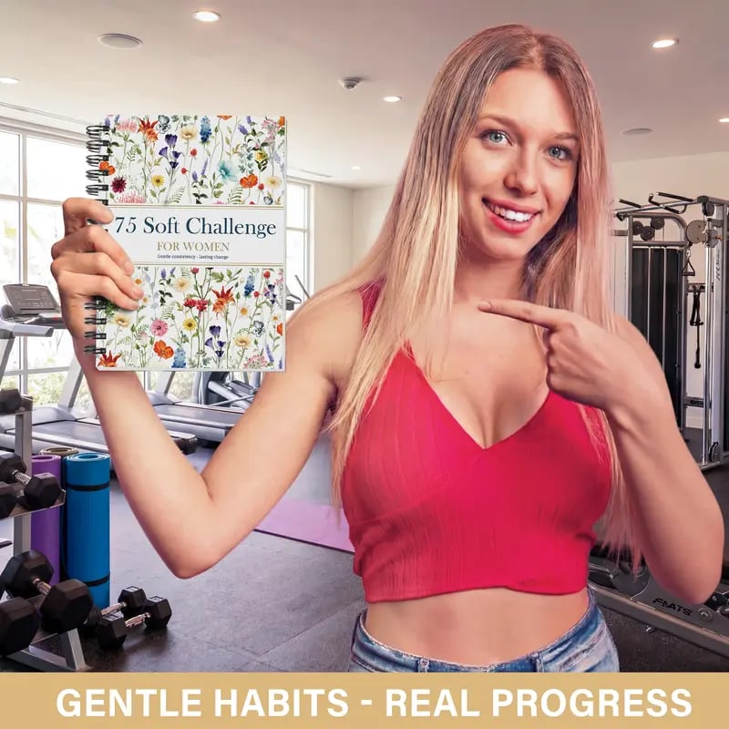📗75 Soft Challenge Journal For Women | The Gentle Habit Tracker That Helps You Finish What You Start