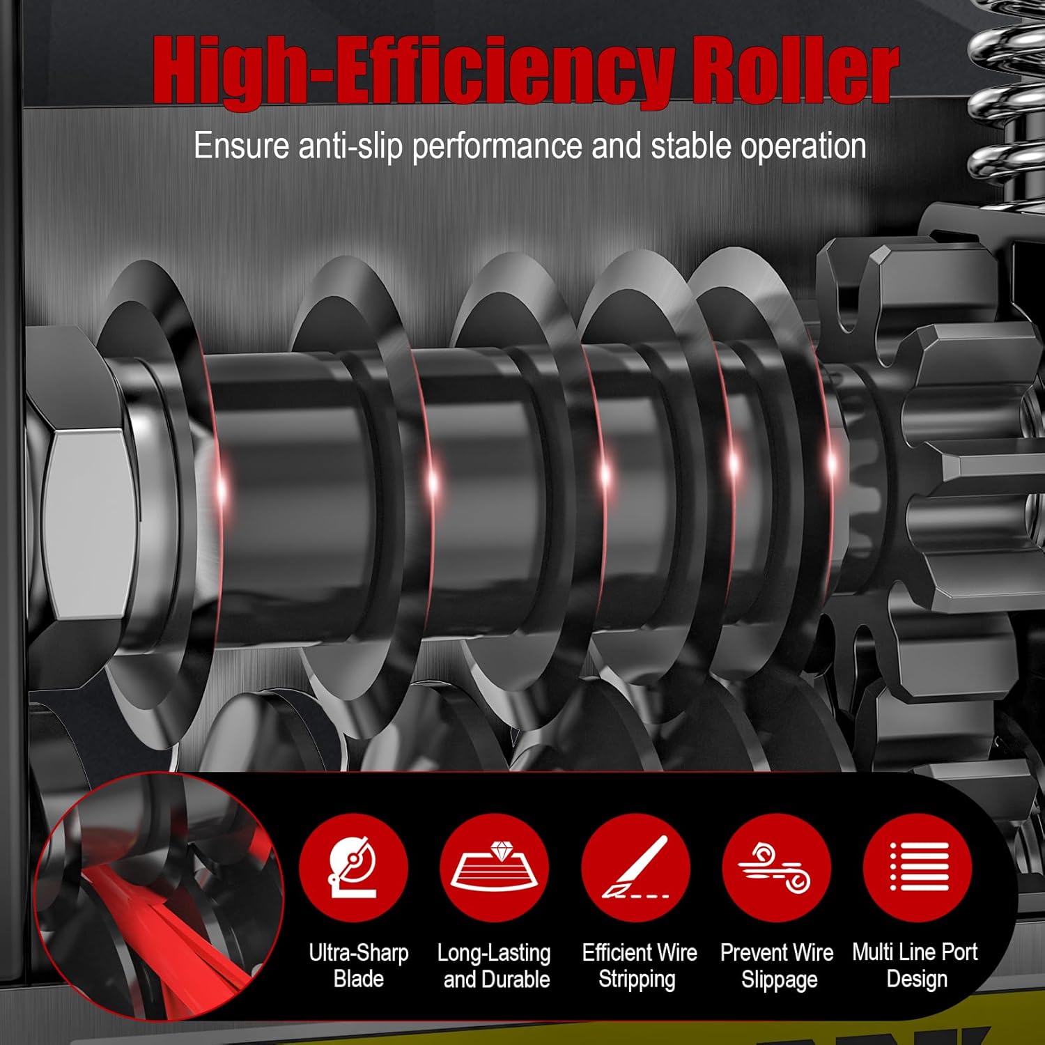 Manual & Electric Dual-Mode Wire Stripping Machine With 6 Channels for 3–17mm Cables