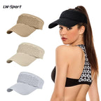2-Pack Women’s Open-Top Breathable UV-Protection High-Ponytail Sun Visor