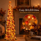 5-Foot Lighted Pop-Up Fall Tree
