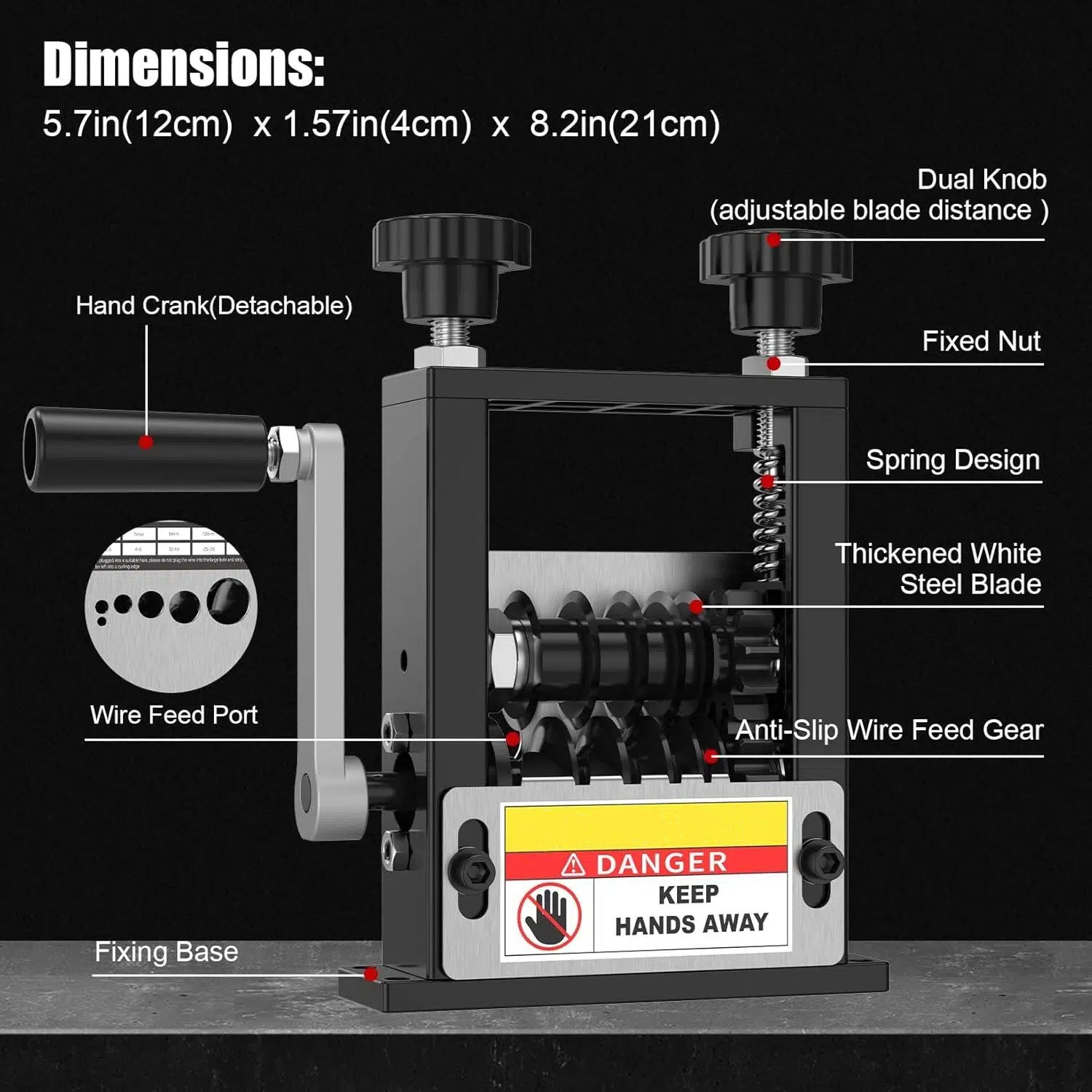 Manual & Electric Dual-Mode Wire Stripping Machine With 6 Channels for 3–17mm Cables
