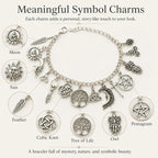 Vintage Witchy Charm Bracelet for Women – Celestial Gothic Boho Jewelry