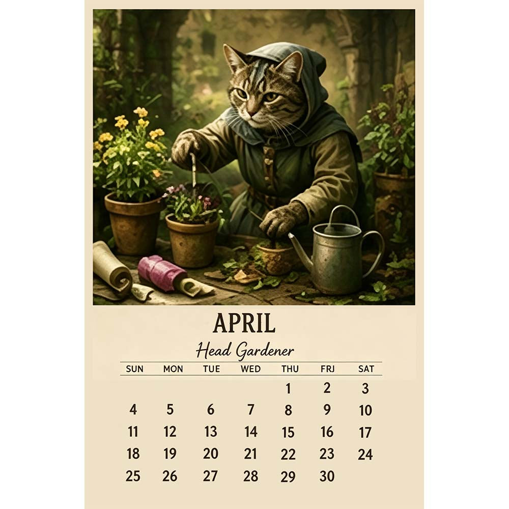 🐱2027 Medieval Cats Doing Modern Jobs Calendar