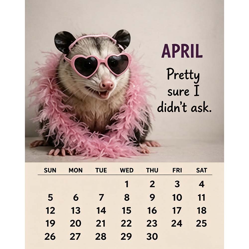 🐭2027 Opossum Calendar - 12 Months of Moods