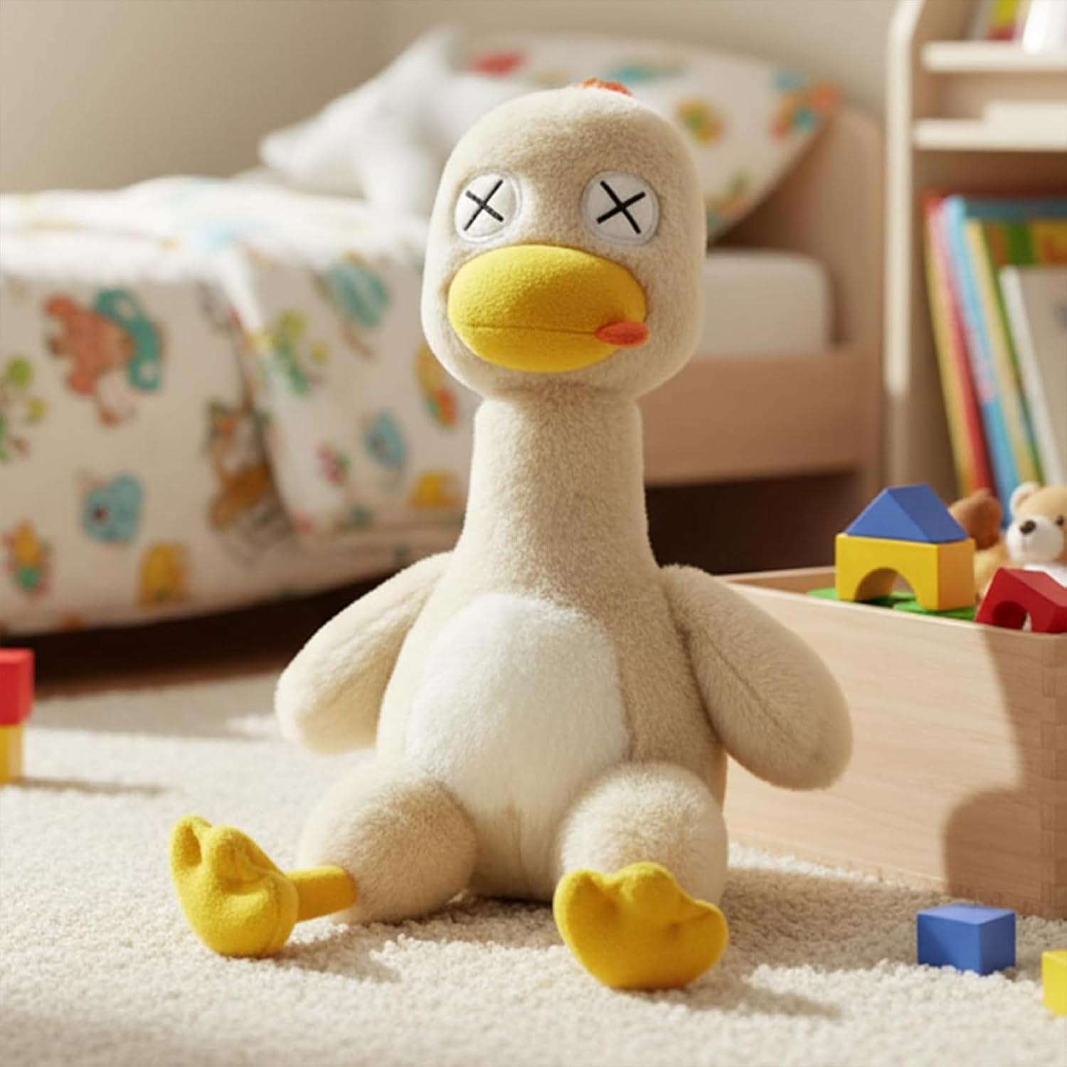 Magnetic Rage Duck, Detachable Duck Plush Toy with a Plush Knife