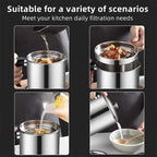 Stainless Steel Cooking Oil & Bacon Grease Container with Strainer