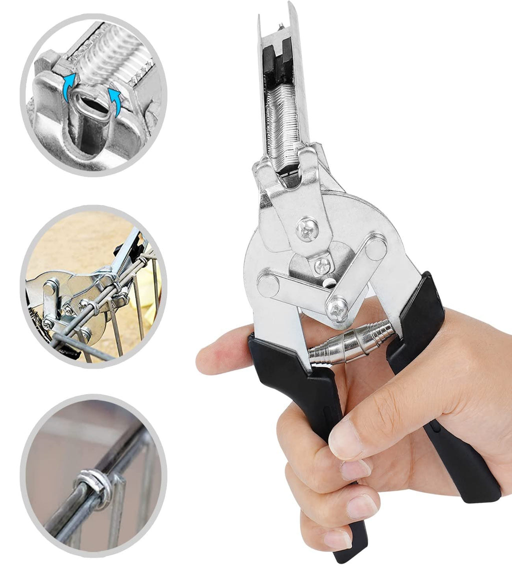 M Type Hog Ring Pliers Kit – Semi-Automatic Spring-Loaded High-Efficiency Cage & Fence Repair Tool