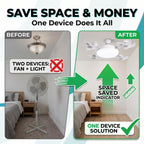🌀E26/E27 Socket Ceiling Fan Light – 2-in-1 LED Light & Quiet Fan with Remote Control