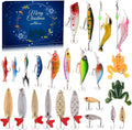Fishing Advent Calendar 2026 Christmas - 24 Days Fishing Lures Advent Calendar for Fisher