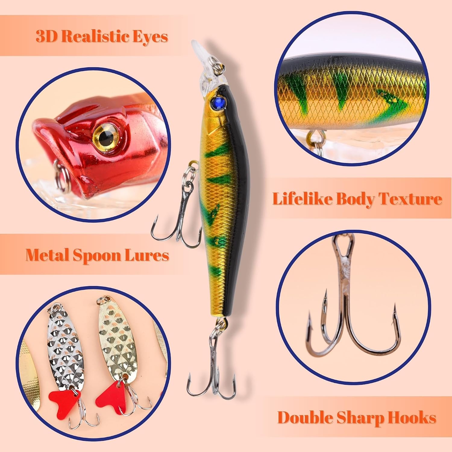 Fishing Advent Calendar 2026 Christmas - 24 Days Fishing Lures Advent Calendar for Fisher