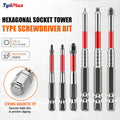 6-Piece Magnetic Pagoda Hex Shank Screwdriver Bit Set