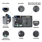 Professional Leather Business Padfolio with 8000mAh Power Bank