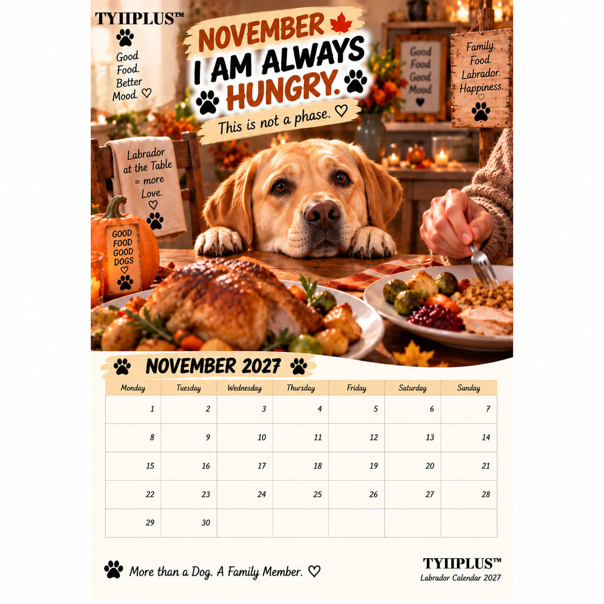 Labrador Calendar 2027 – Funny 12-Month Wall Calendar for Labrador Lovers & Dog Owners