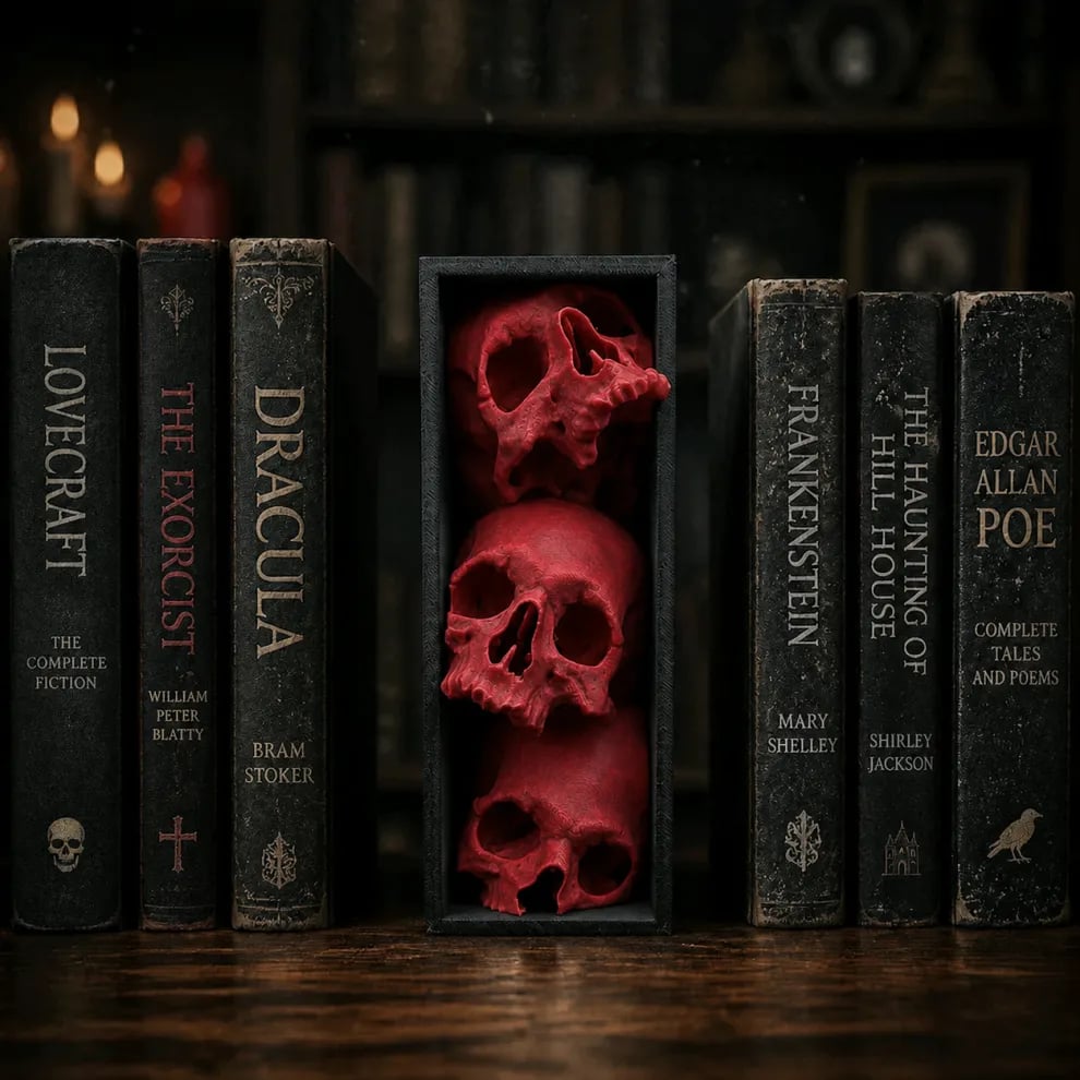💀Pile of Skulls Book Nook📚Turn an Empty Shelf Into a Dark Masterpiece
