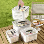 Fruit Storage Containers for Fridge with Removable Colander