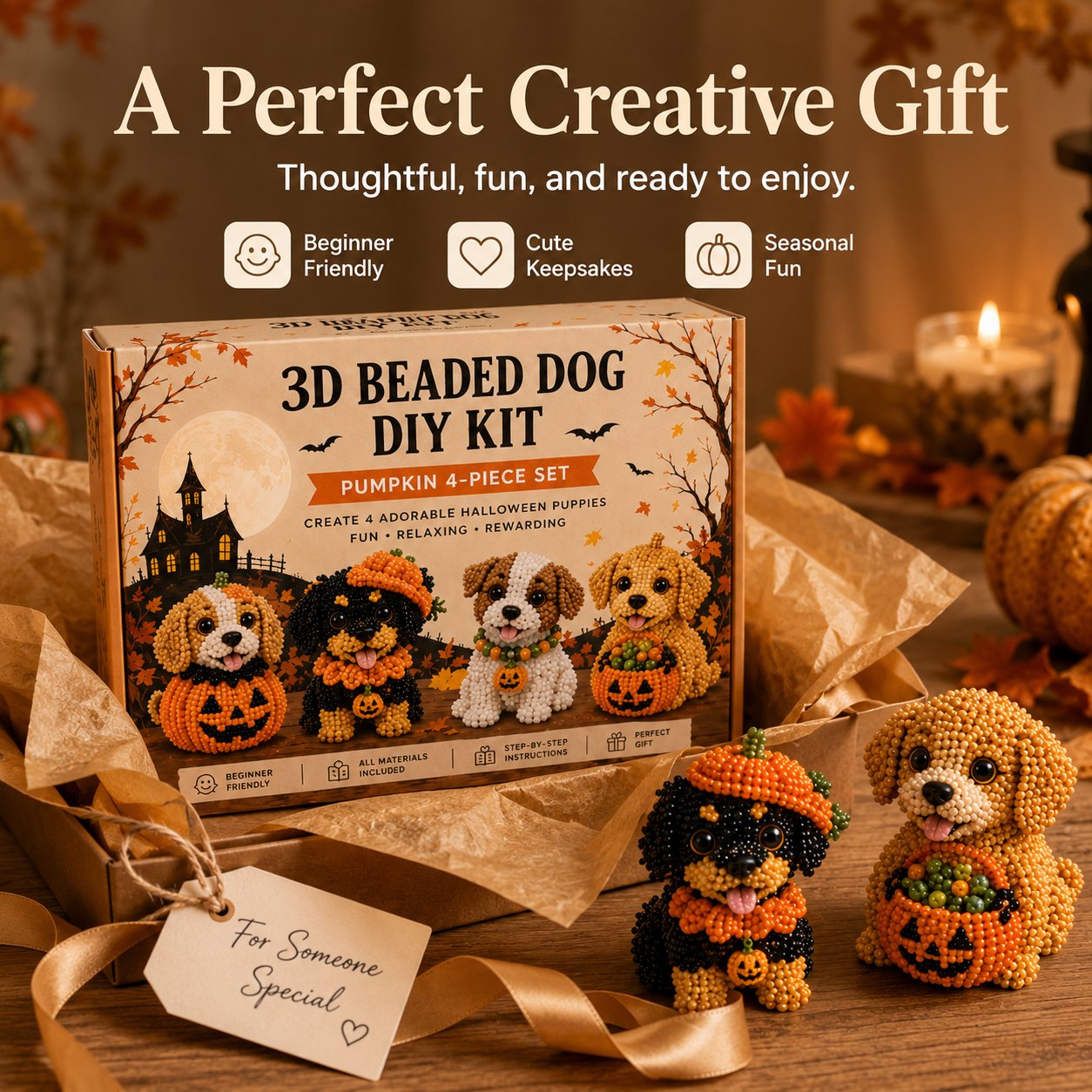 🎃🐶3D Halloween Dog DIY Art Set