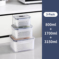 Fruit Storage Containers for Fridge with Removable Colander