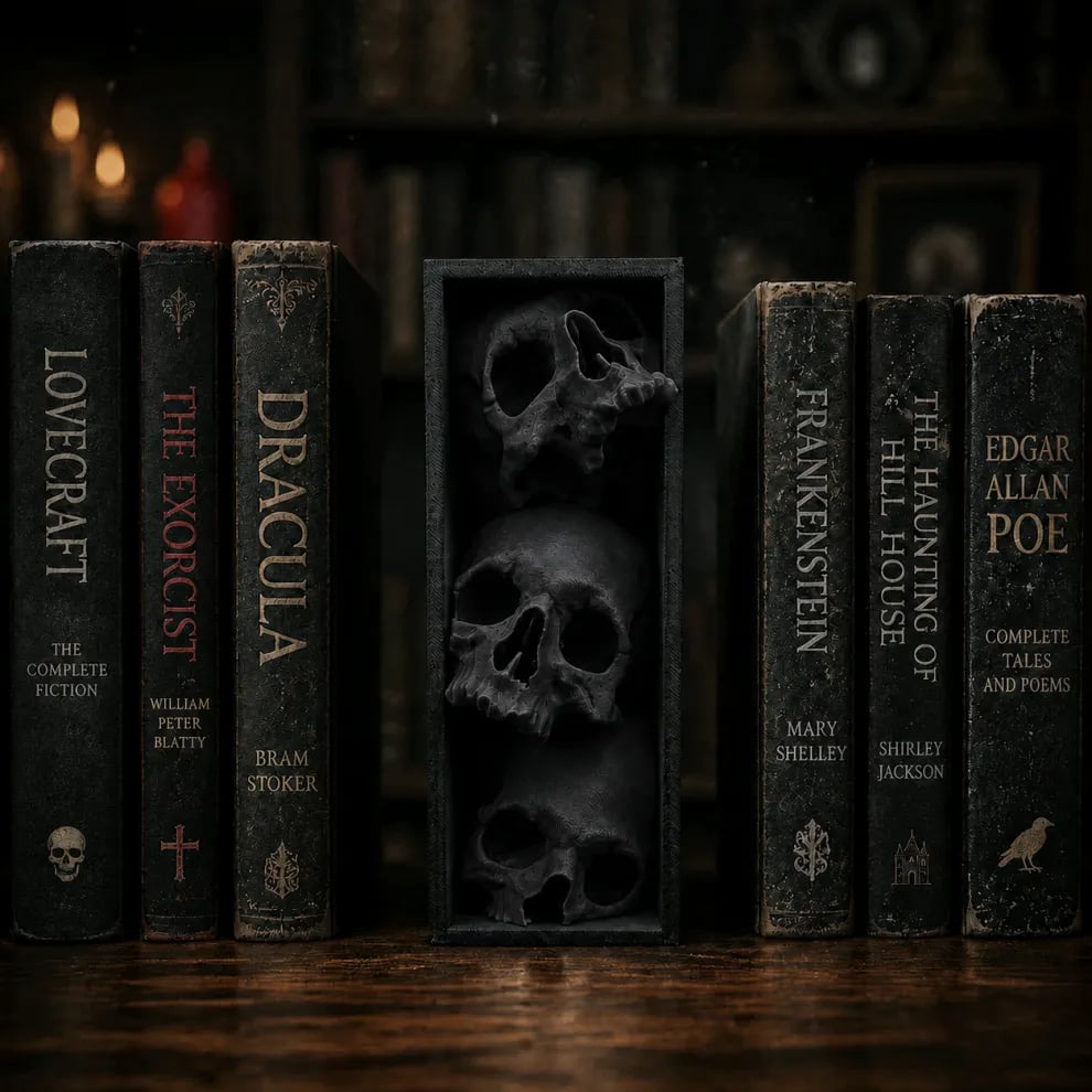 💀Pile of Skulls Book Nook📚Turn an Empty Shelf Into a Dark Masterpiece
