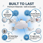 🌀E26/E27 Socket Ceiling Fan Light – 2-in-1 LED Light & Quiet Fan with Remote Control