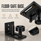 8-in-1 Adjustable Barn Door Floor Guide – Wall-Mount Stay Roller for Smooth, Stable Sliding