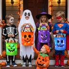 Glow-in-the-Dark Halloween Candy Buckets - LED Trick-or-Treat Bag