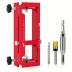 🔧 Adjustable Aluminum Door Hinge Jig Kit – Precision Mortising Template for 2.5"–5" Hinges
