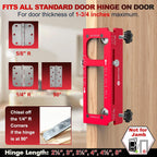 🔧 Adjustable Aluminum Door Hinge Jig Kit – Precision Mortising Template for 2.5"–5" Hinges