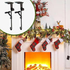 2-in-1 Garland and Fireplace Stocking Hanger