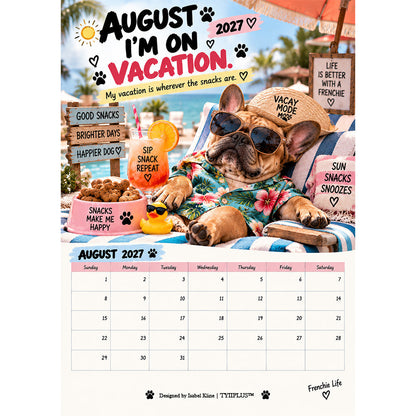 🐶 2027 French Bulldog Calendar