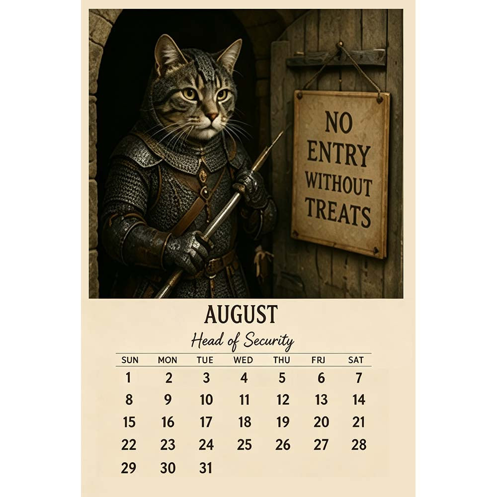 🐱2027 Medieval Cats Doing Modern Jobs Calendar