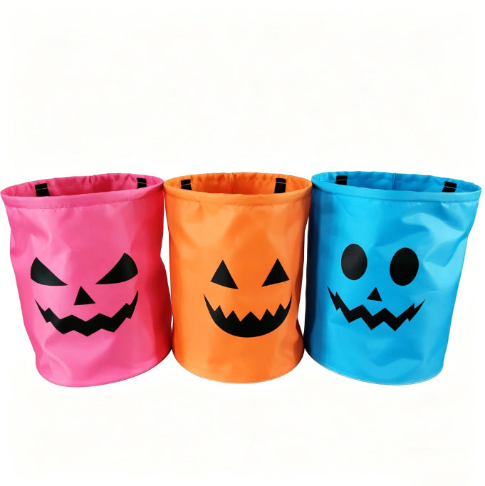 Glow-in-the-Dark Halloween Candy Buckets - LED Trick-or-Treat Bag