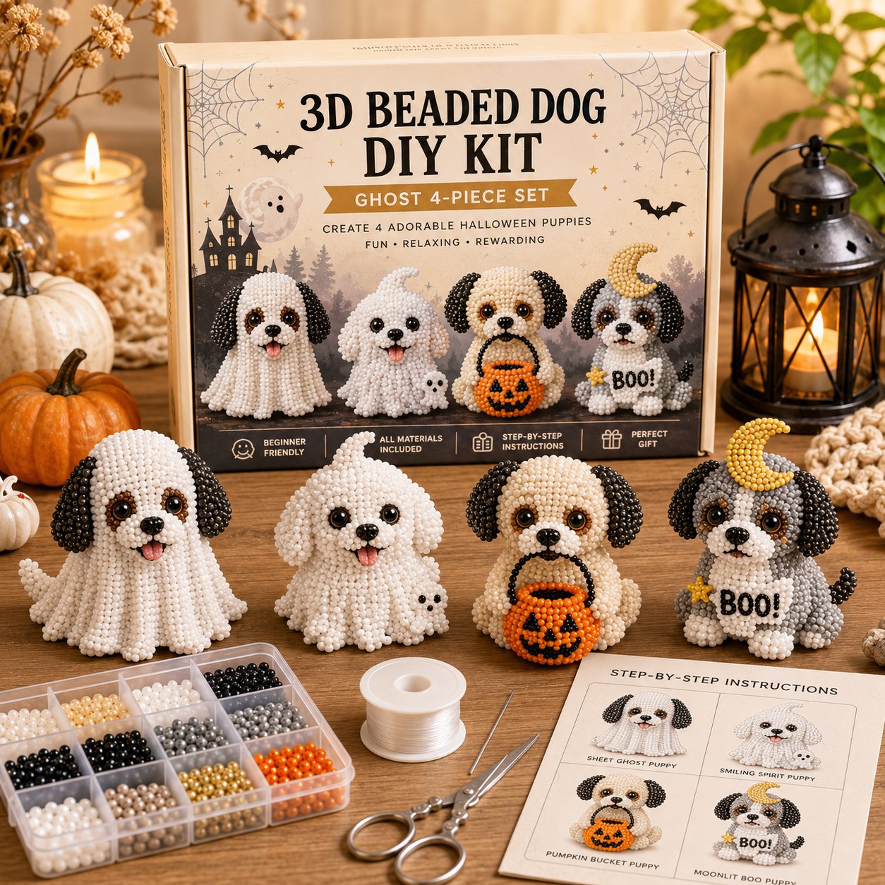 🎃🐶3D Halloween Dog DIY Art Set