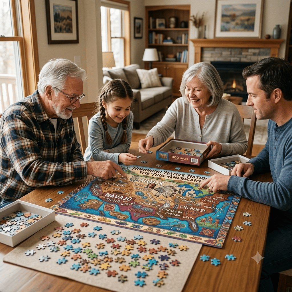 🧩Honoring Native Nations: The True Americans Jigsaw Puzzle