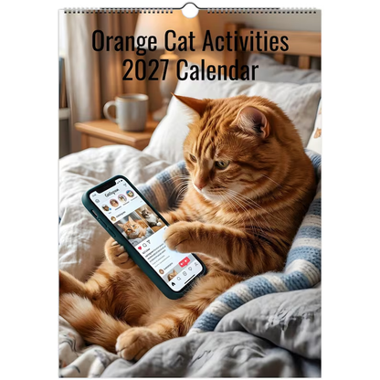 Orange Cat Calendar 2027 - Daily Activities
